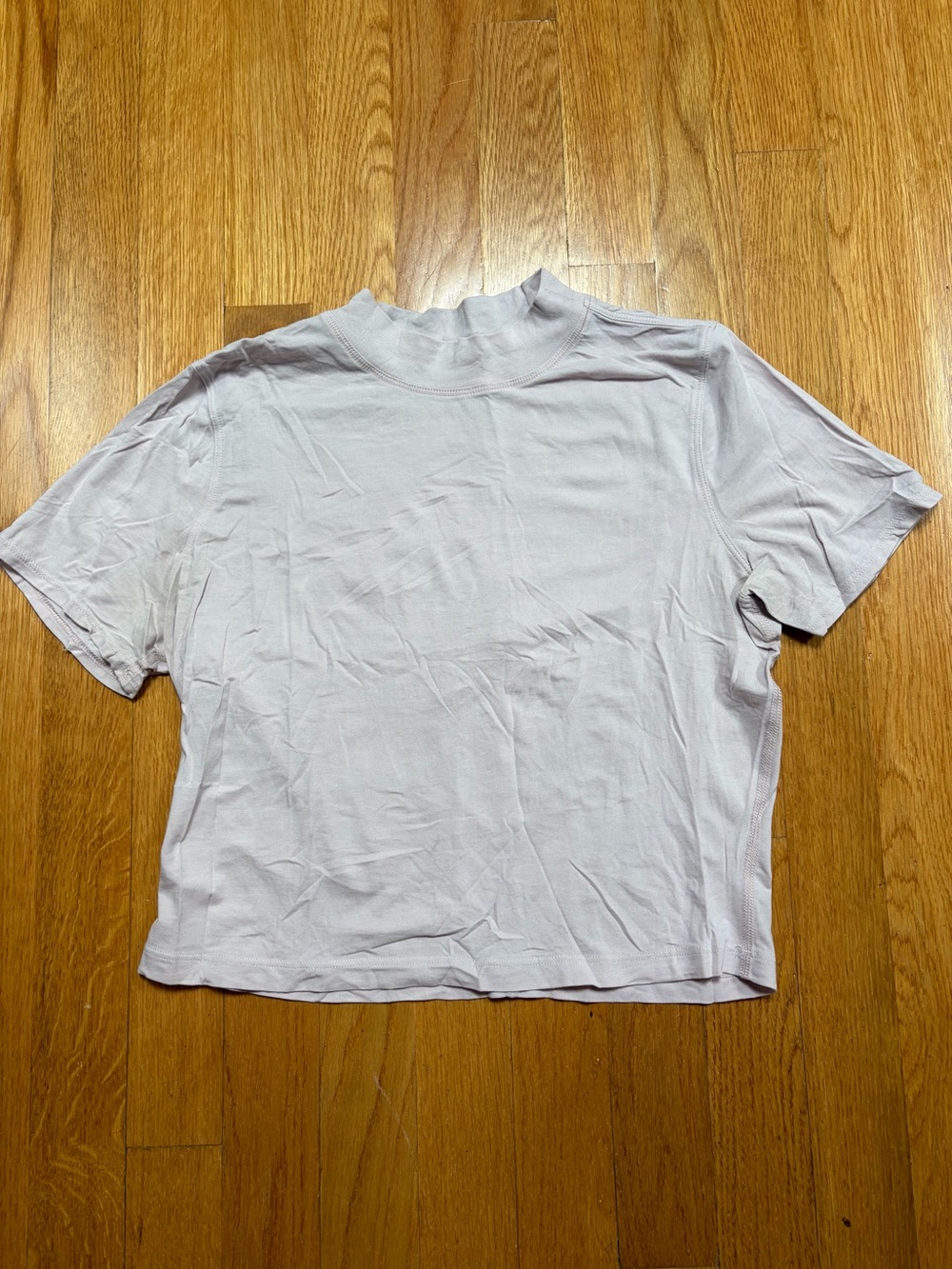 lululemon athletica Light Lavender Short Sleeve Mock Neck Tee
